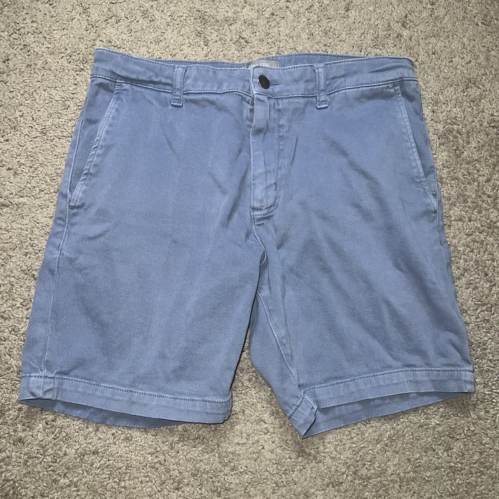 Ash & Erie Mens Shorts Navy Blue Size 32 Cotton 7" Inseam Chino